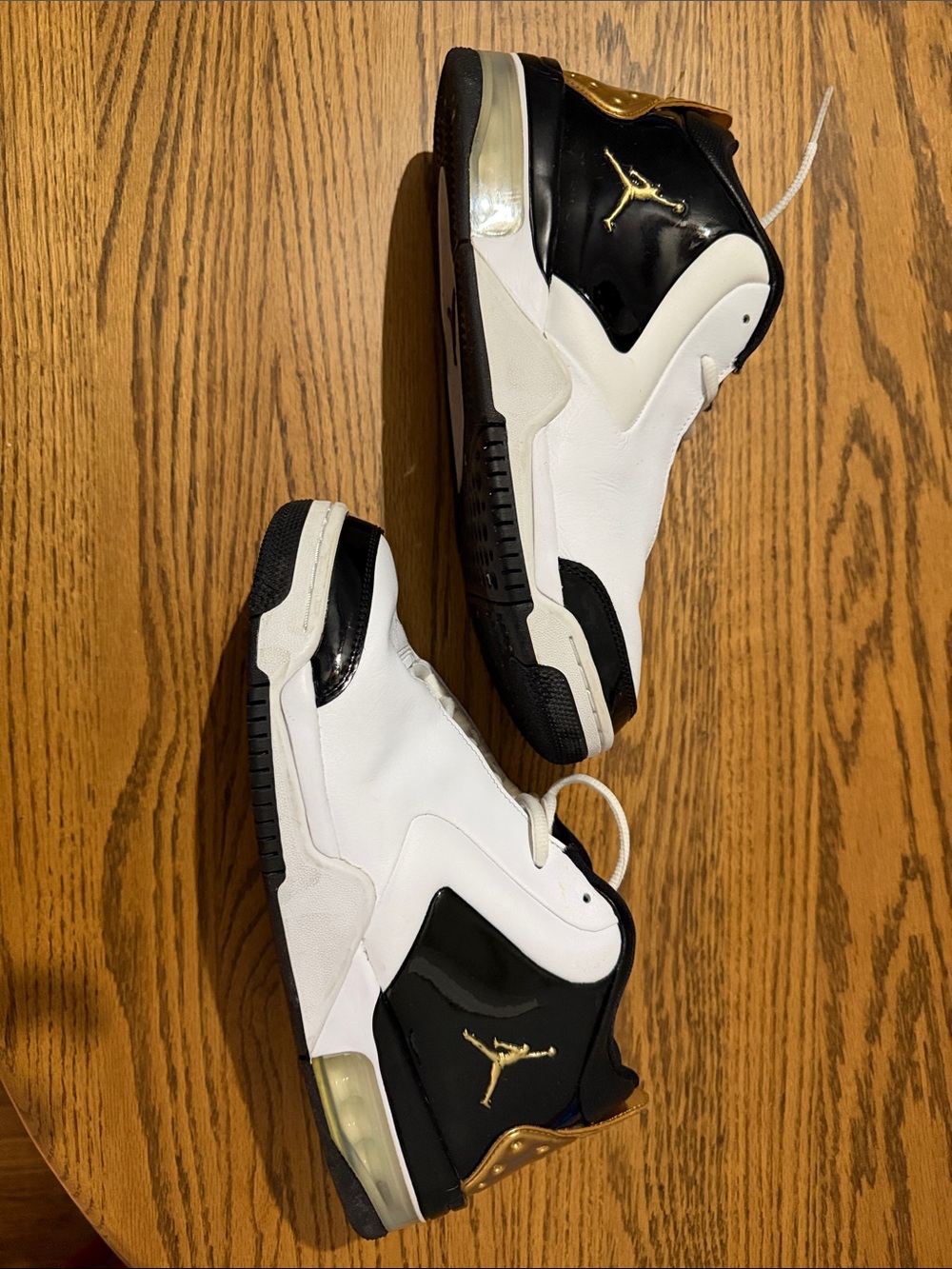Jordan Men’s White and Black Basketball Sneakers - Picture 2 of 8